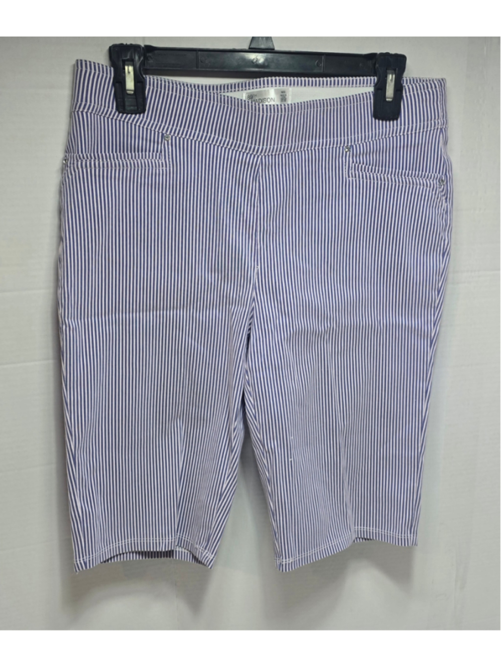 Women's Unbranded Striped Shorts Size M Blue and White